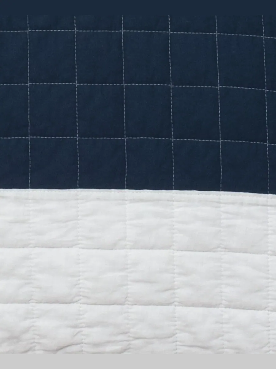 Комплект постельного белья New Berlin Stripe, 2 предмета, размер Twin Lush Décor — изображение 3 из 4, темно-синий