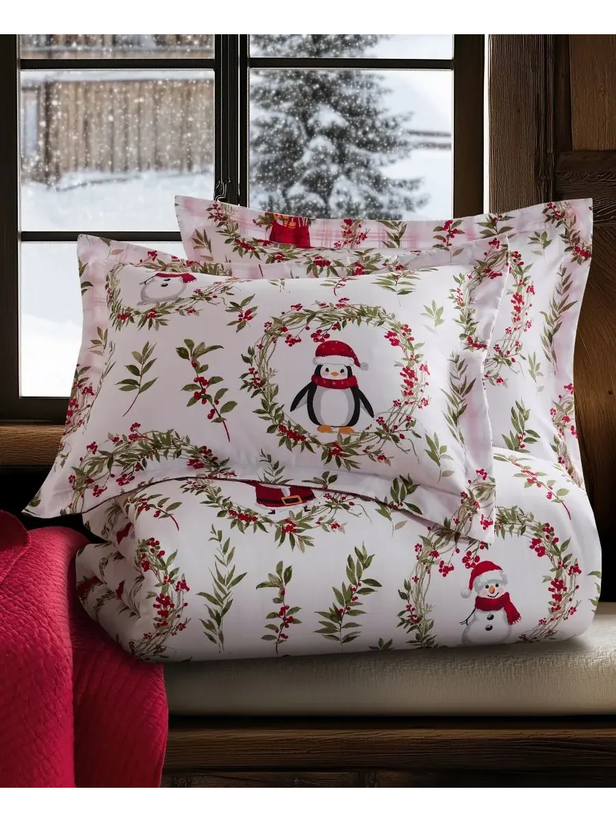 Комплект постельного белья Home Pine and Plaid, двусторонний, 3 предмета, размер King Levtex — изображение 3 из 5, мульти