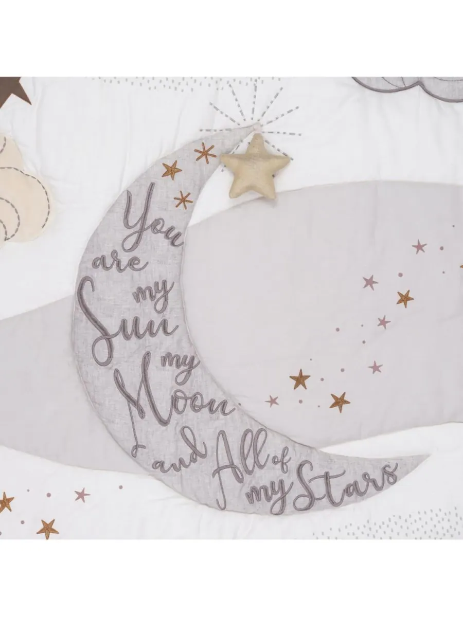 Комплект постельного белья для детской кроватки Baby Goodnight Moon из 3 предметов, посвященный — изображение 7 из 8, белый