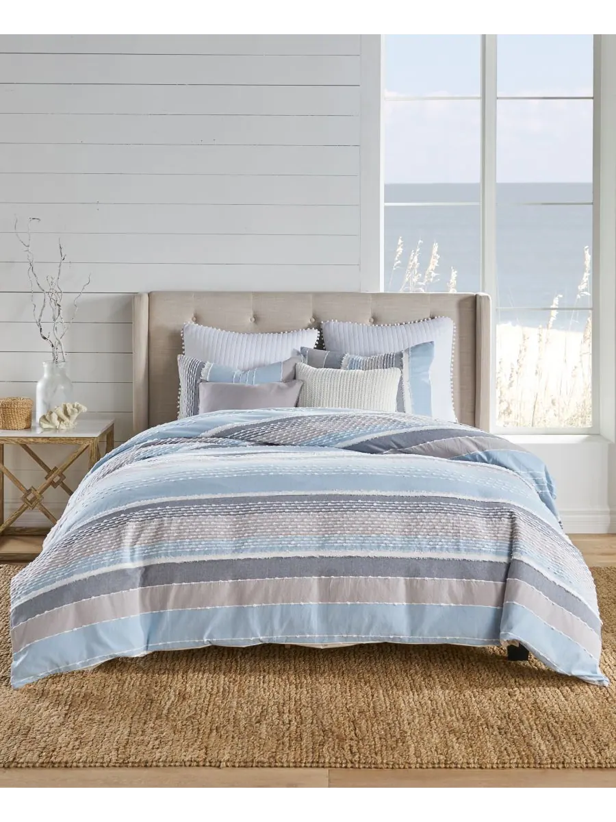 Комплект постельного белья Santander Textured, 2 предмета, размер Twin/Twin XL Levtex — изображение 1 из 5, синий