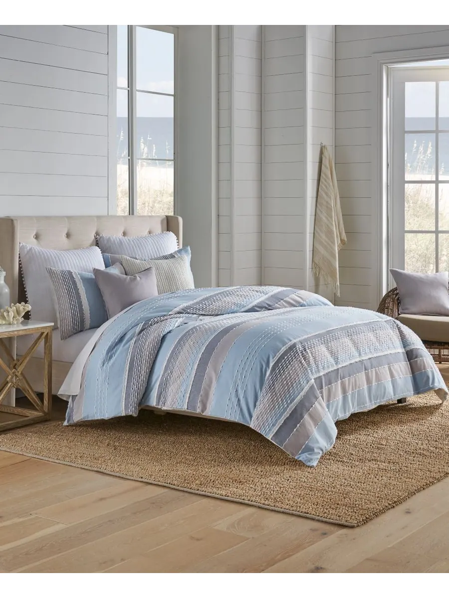 Комплект постельного белья Santander Textured, 2 предмета, размер Twin/Twin XL Levtex — изображение 2 из 5, синий