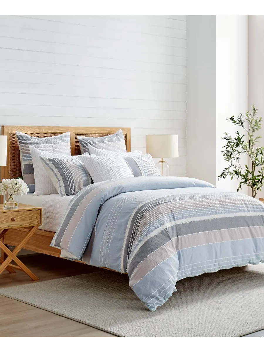 Комплект постельного белья Santander Textured, 2 предмета, размер Twin/Twin XL Levtex — изображение 4 из 5, синий