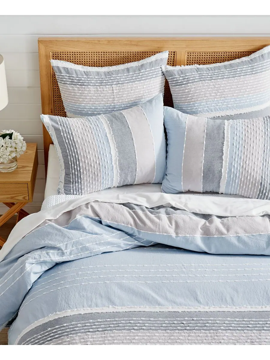 Комплект постельного белья Santander Textured, 2 предмета, размер Twin/Twin XL Levtex — изображение 5 из 5, синий