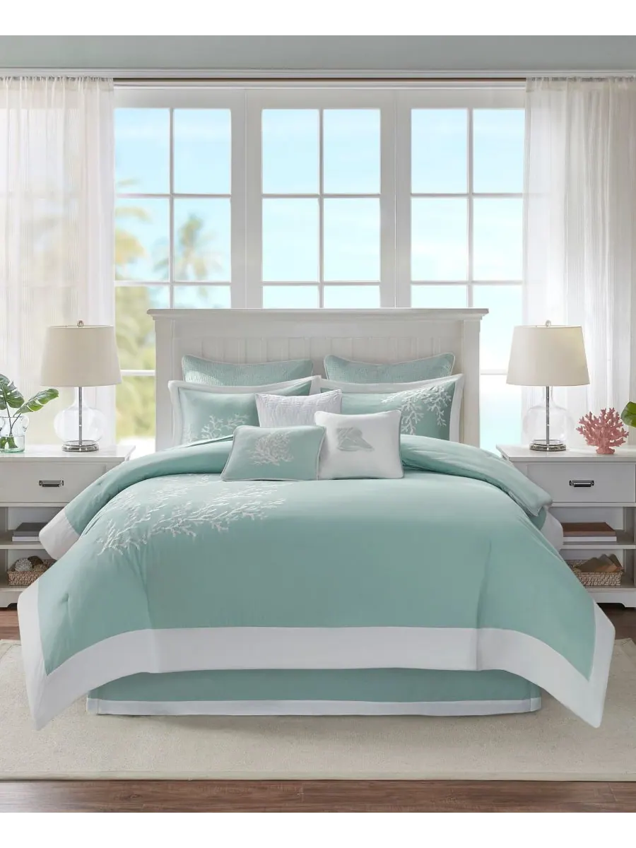 Комплект постельного белья Coastline из 3 предметов, размер Twin Harbor House — изображение 1 из 9, голубой