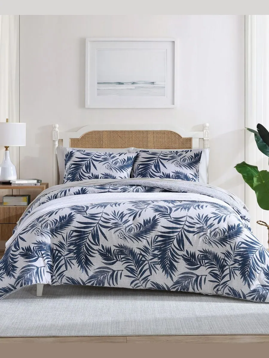 Двусторонний комплект постельного белья marina leaf из 3 предметов, размер full/queen Nautica
