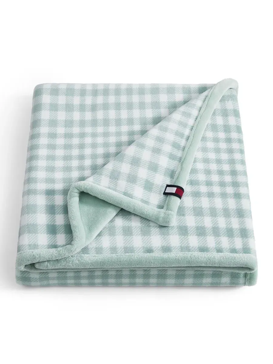 Современный плюшевый плед с клетчатым принтом, 178 x 127 см Tommy Hilfiger