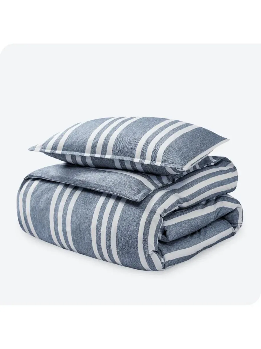 Комплект пододеяльников из микрофибры Twin/Twin XL Bare Home — изображение 3 из 3, синий
