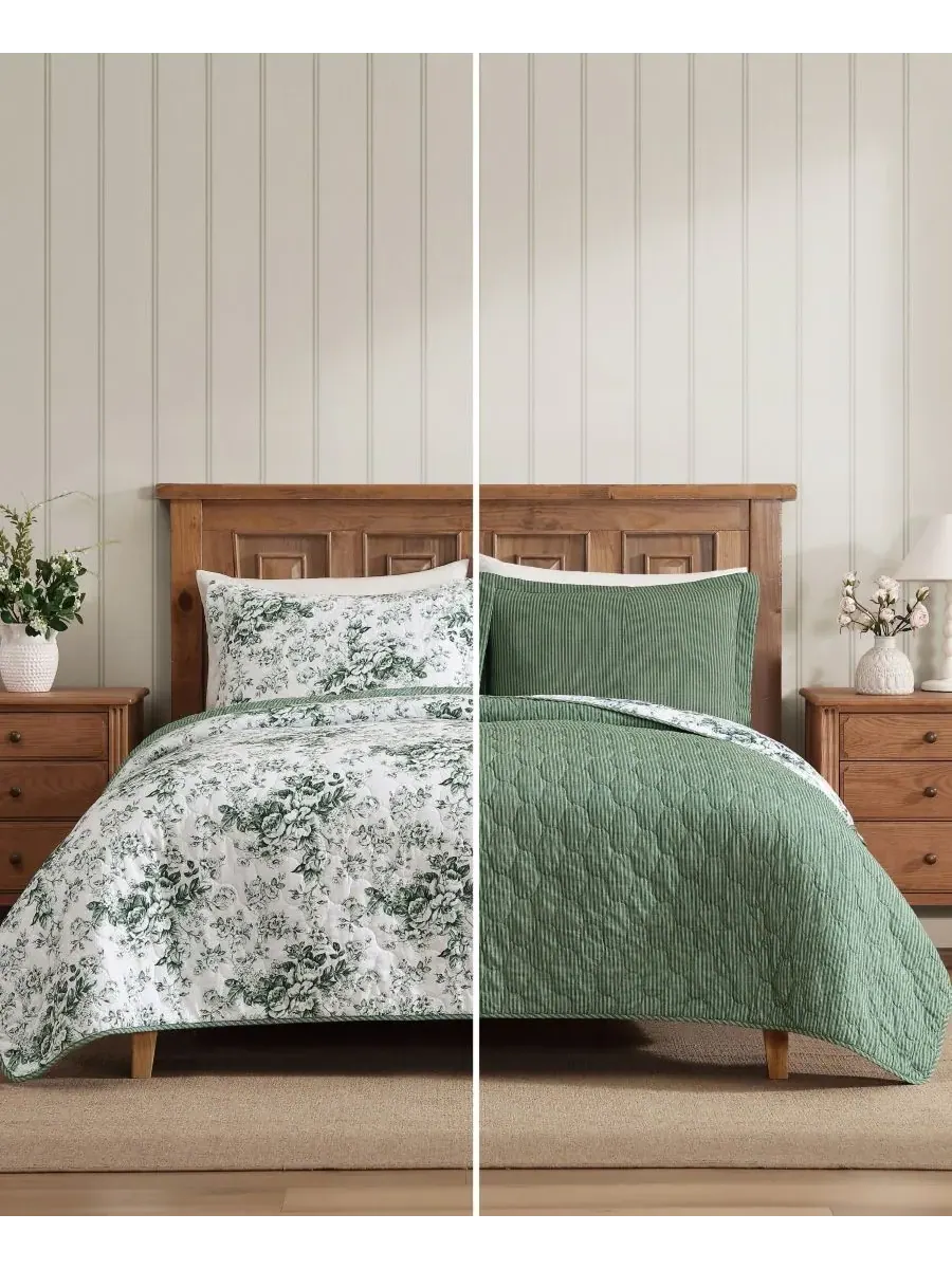 Двусторонний комплект постельного белья Toile Delight из 3 предметов, размер King Laura Ashley — изображение 4 из 8