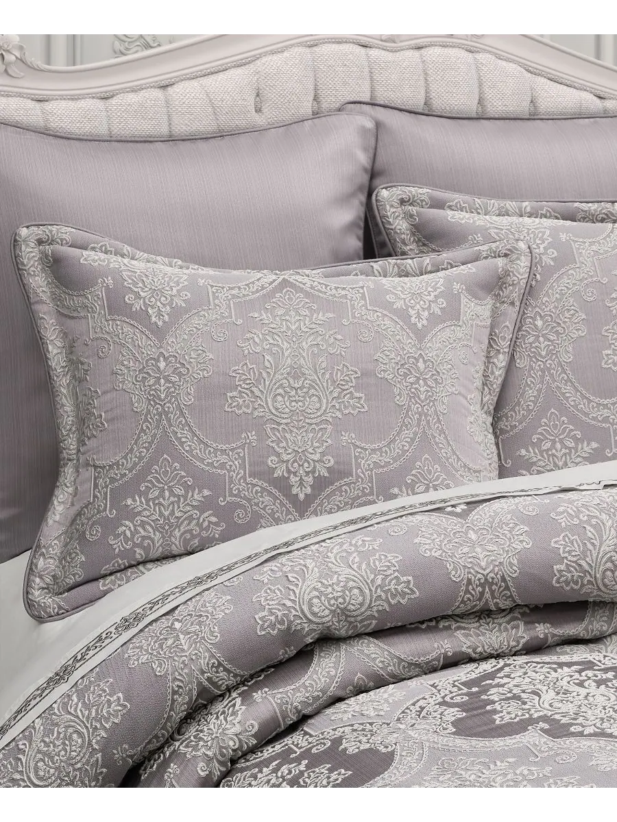 Комплект постельного белья Mary Damask из 4 предметов, размер Queen J Queen New York — изображение 3 из 5, фиолетовый