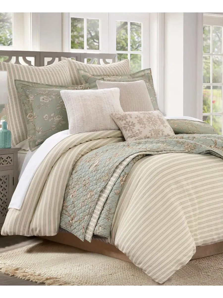 Комплект двустороннего пододеяльника Lyon, 2 предмета, Twin/Twin XL Levtex Home — изображение 3 из 5, бирюзовый