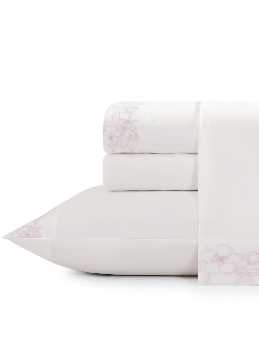 Комплект постельного белья из 4 предметов с вышивкой, размер Twin ELLE Décor