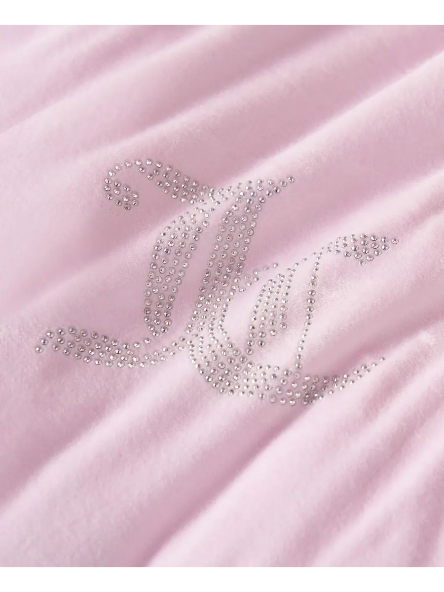 Комплект постельного белья из велюра, 2 предмета, размер Twin/Twin XL Juicy Couture — изображение 4 из 5, розовый