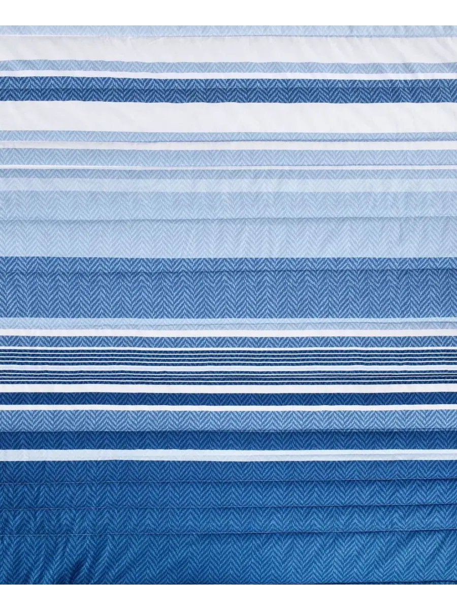 Комплекты стеганых одеял Carson Multi Stripe Royal Court — изображение 3 из 4, синий