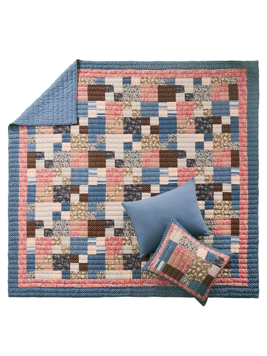 Комплект постельного белья Shiloh Patchwork из 2 предметов, размер Twin/Twin XL Greenland Home — изображение 2 из 4, кремовый