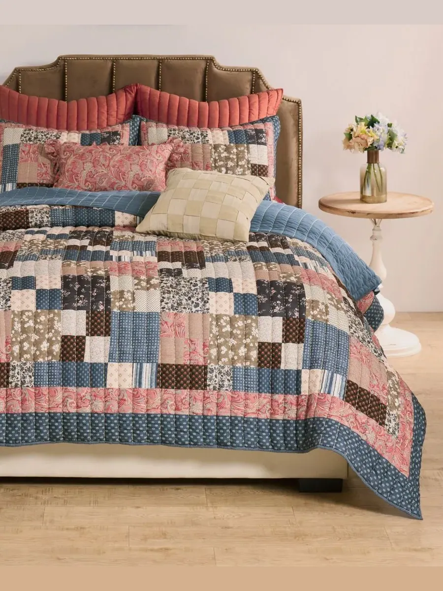 Комплект постельного белья Shiloh Patchwork из 2 предметов, размер Twin/Twin XL Greenland Home — изображение 3 из 4, кремовый