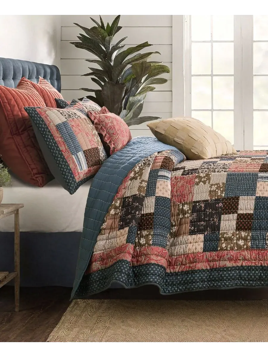 Комплект постельного белья Shiloh Patchwork из 2 предметов, размер Twin/Twin XL Greenland Home — изображение 4 из 4, кремовый