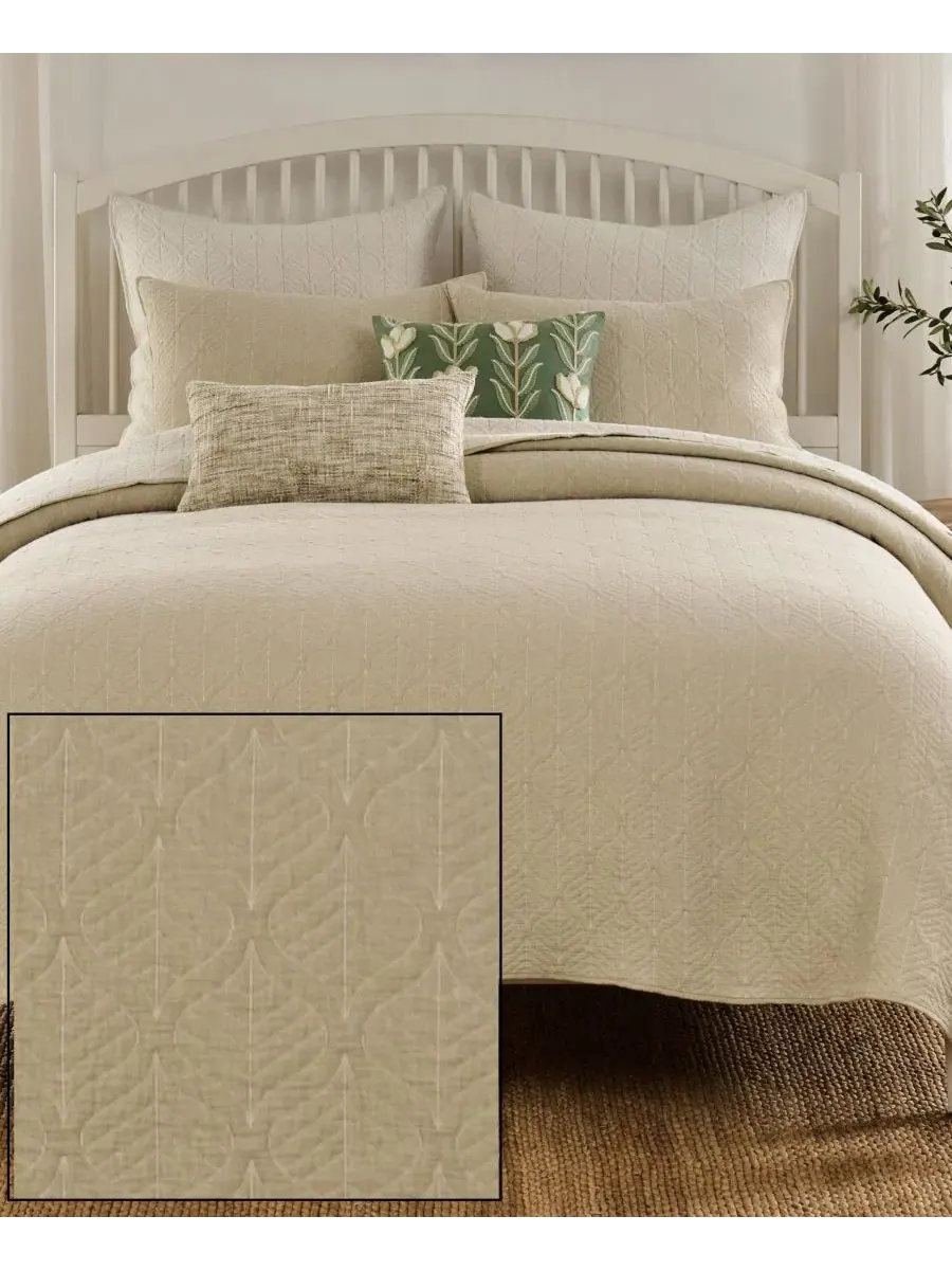 Комплект покрывал с жаккардовым плетением, модель Harper Greenland Home Fashions — изображение 7 из 7, тауп