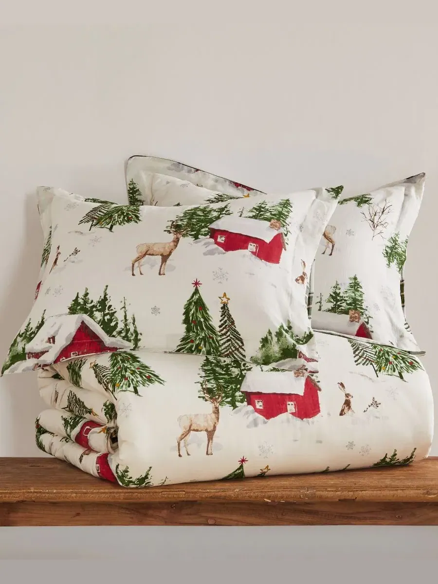Комплект пододеяльников Tatum Pines Reversible Levtex Home — изображение 5 из 5, зеленый