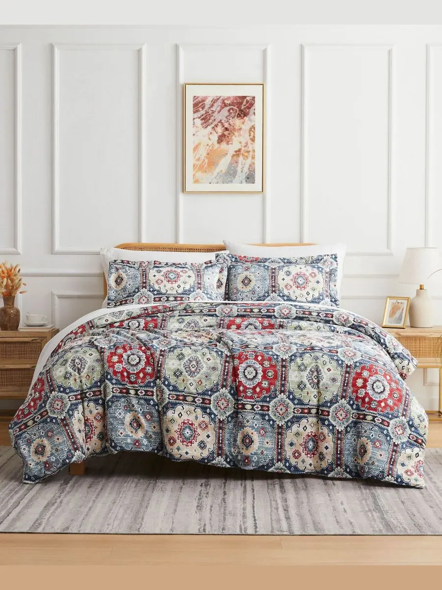 Комплект постельного белья Kilm из микрофибры, 2 предмета, размер Twin Southshore Fine Linens — изображение 1 из 4, мульти