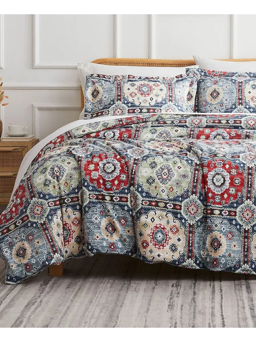 Комплект постельного белья Kilm из микрофибры, 2 предмета, размер Twin Southshore Fine Linens — изображение 3 из 4, мульти