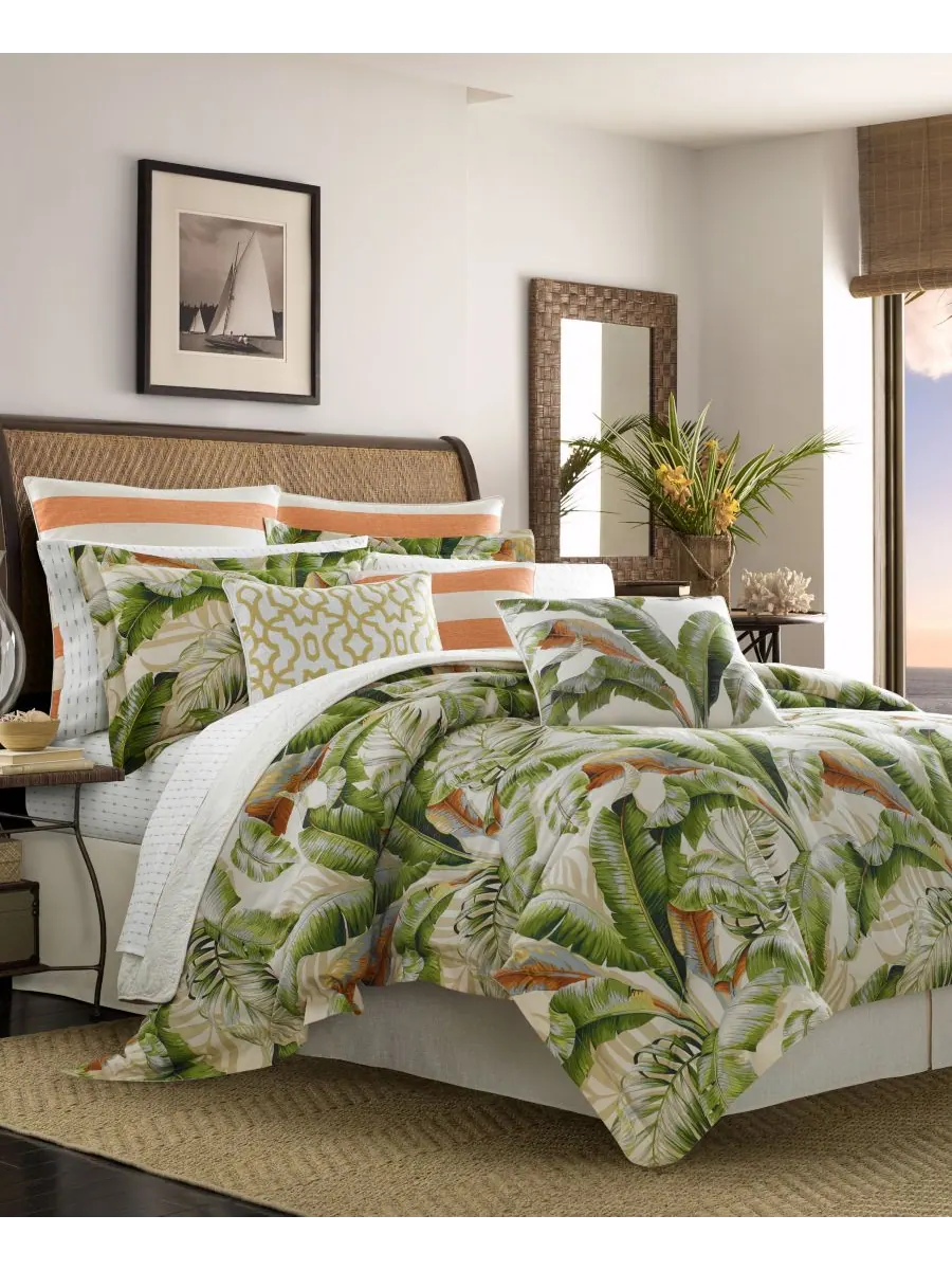 Двусторонний комплект постельного белья Palmiers, размер King Tommy Bahama Home — изображение 1 из 6, зеленый