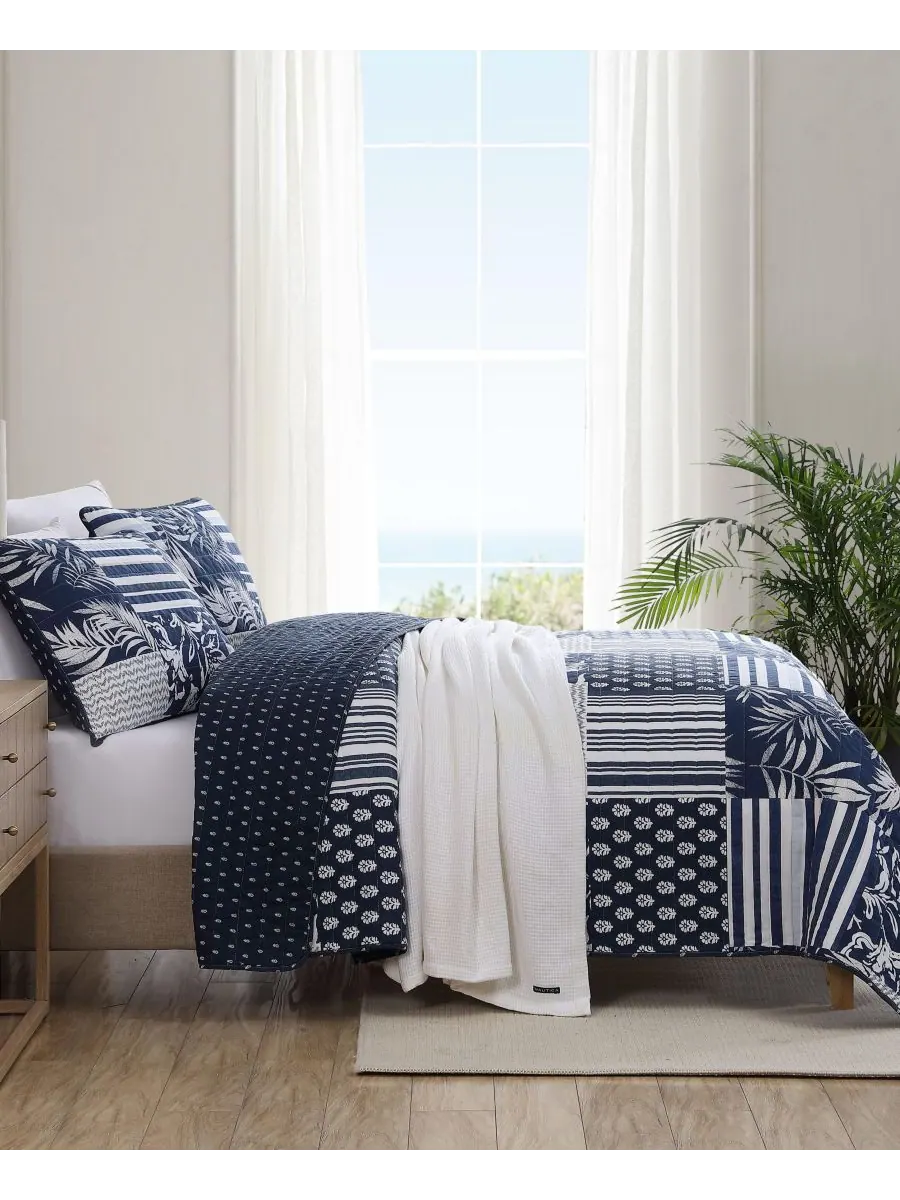 Двусторонний комплект постельного белья Avalon Patchwork из 3 предметов, размер Full/Queen Nautica — изображение 4 из 8