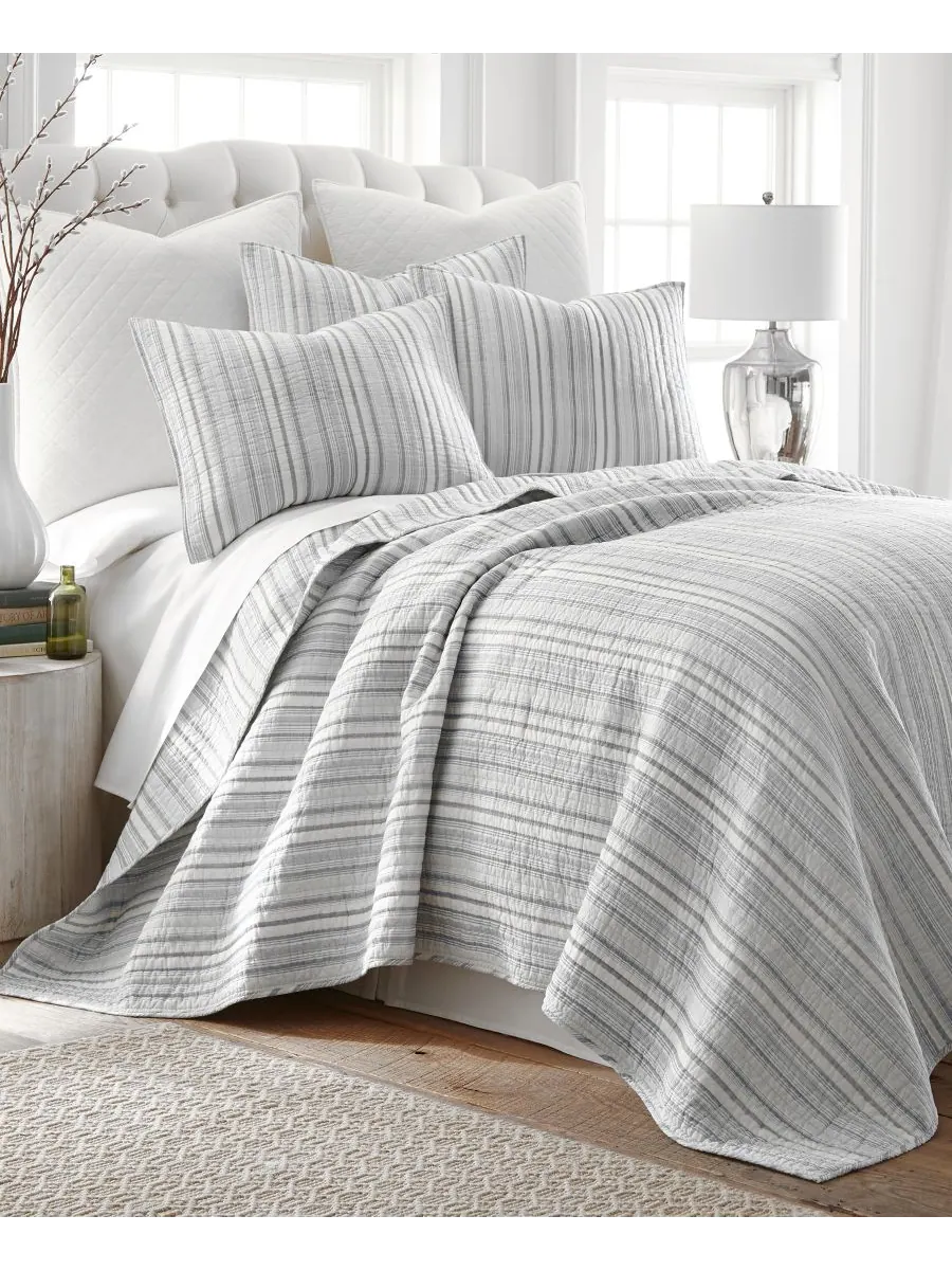 Комплект постельного белья Bondi Stripe из 2 предметов, размер Twin Levtex — изображение 1 из 2, серый