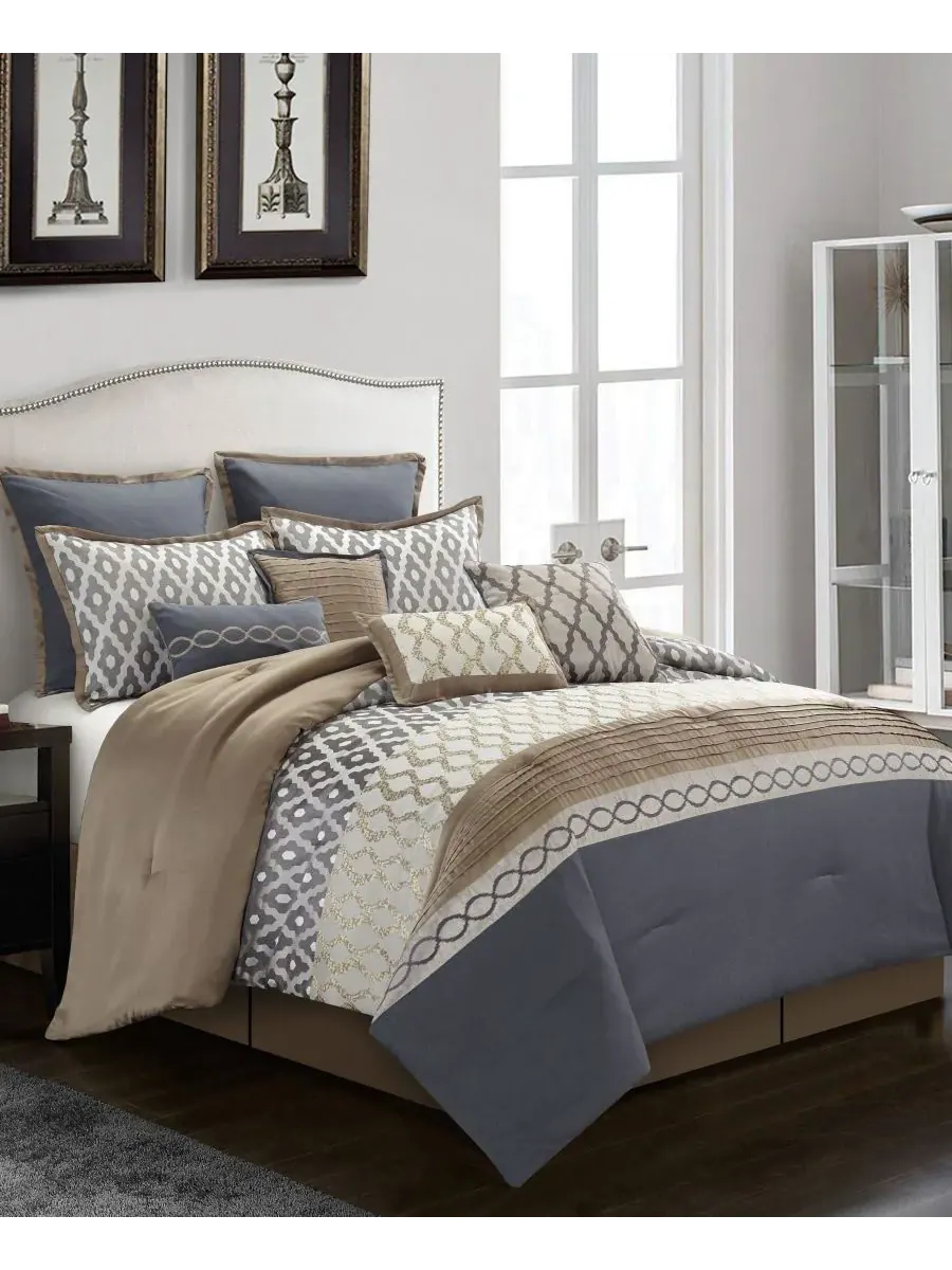 Комплект постельного белья Caval Geometric, 10 предметов, размер Queen Stratford Park — изображение 1 из 5