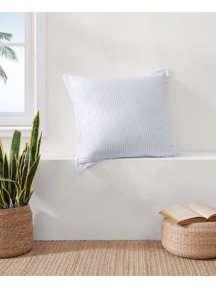 Наволочка Tommy Bahama Orchid Bay Stripe, европейская Tommy Bahama Home — изображение 3 из 5, синий