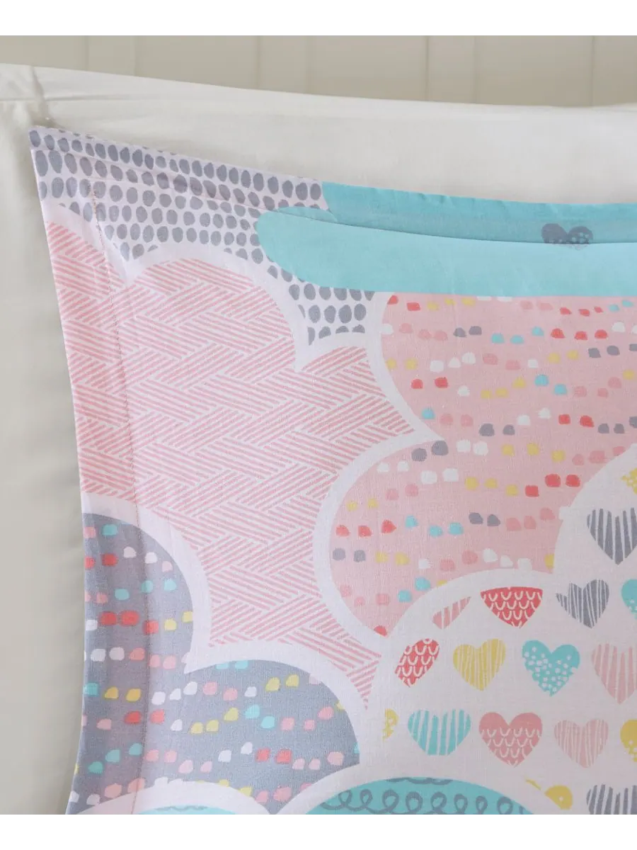 Комплект постельного белья Intelligent Design Cloud из 4 предметов, размер Twin/Twin XL — изображение 4 из 7, розовый