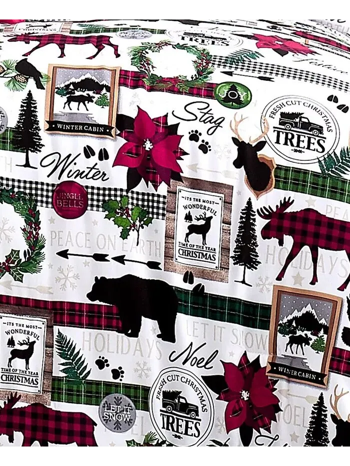 Двусторонний рождественский комплект из 6 предметов Merry Town Southshore Fine Linens — изображение 8 из 9, мульти