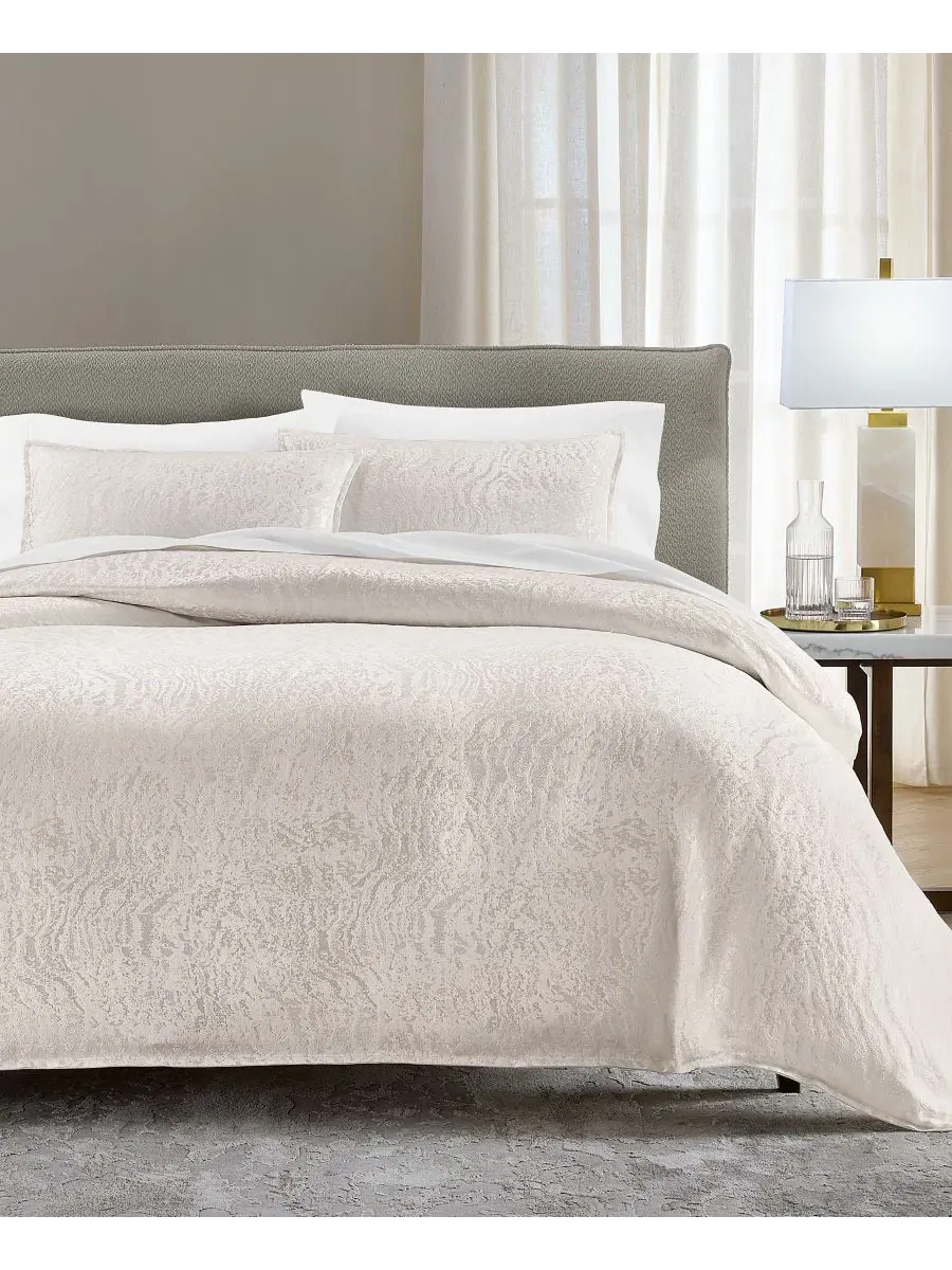 Комплект пододеяльников с узором из мрамора, King Hotel Collection — изображение 3 из 7, белый