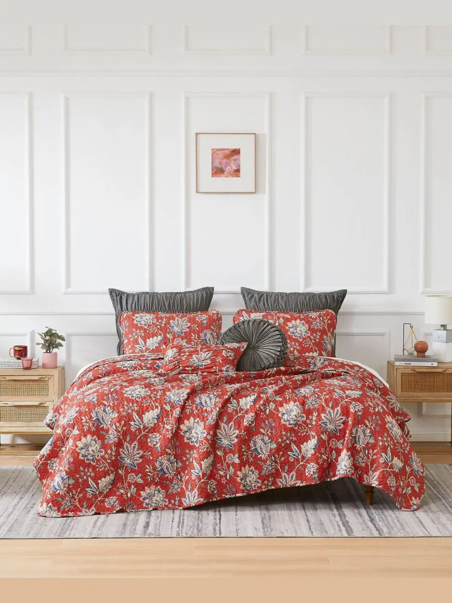 Комплект постельного белья Jacobean Willow из 7 предметов, размер King/California King Southshore — изображение 1 из 4