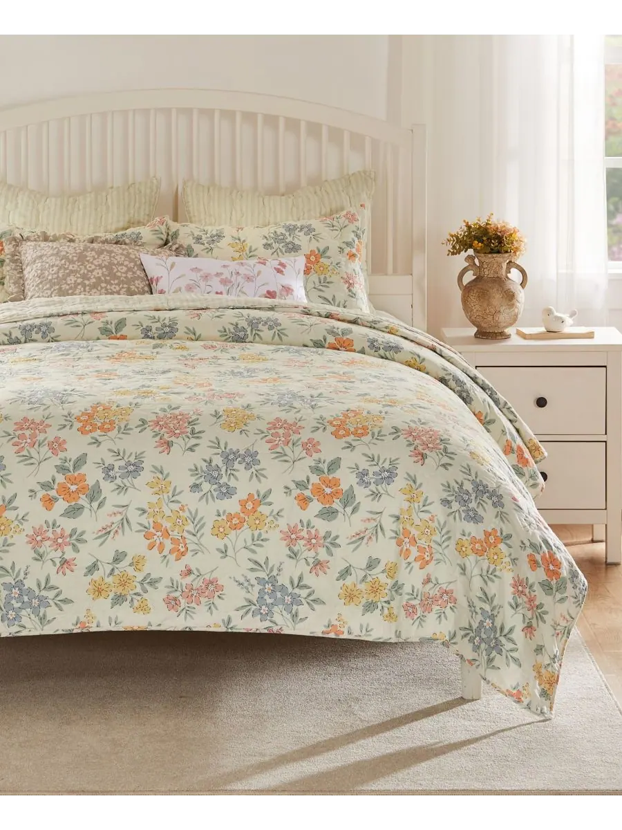 Комплект постельного белья Chloe Modern Floral из 3 предметов, размер Full/Queen Greenland Home — изображение 2 из 5, мульти