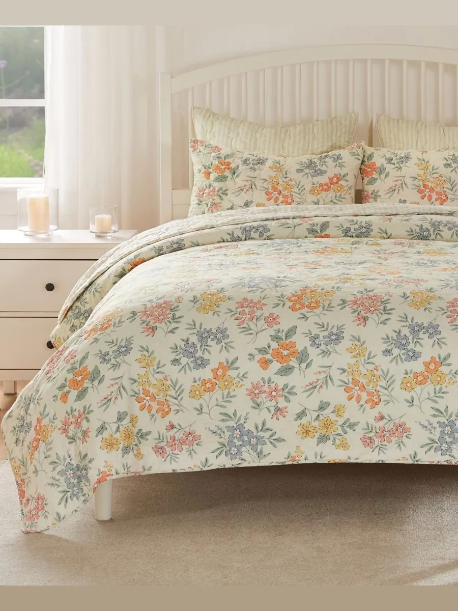 Комплект постельного белья Chloe Modern Floral из 3 предметов, размер Full/Queen Greenland Home — изображение 5 из 5, мульти