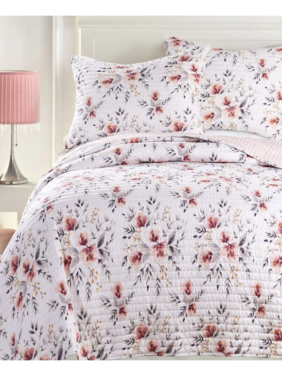 Двусторонний комплект постельного белья adeline floral bouquet, 2 предмета, размер twin. Levtex — изображение 2 из 5, розовый