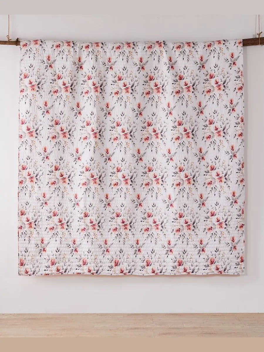 Двусторонний комплект постельного белья adeline floral bouquet, 2 предмета, размер twin. Levtex — изображение 5 из 5, розовый