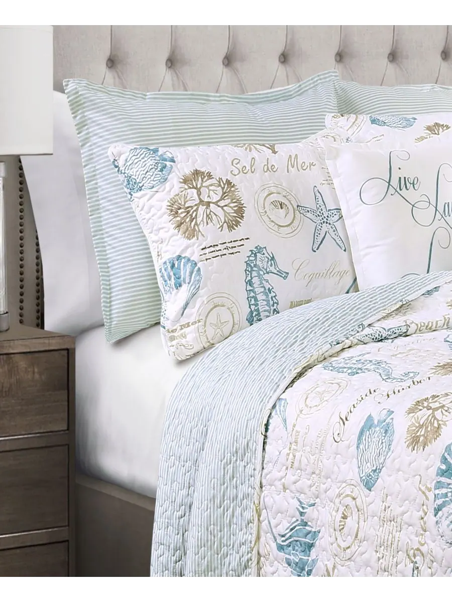 Комплект постельного белья Harbor Life из 7 предметов, размер King Lush Décor — изображение 4 из 5, синий