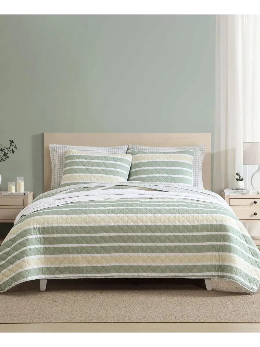 Комплект постельного белья Varadero Stripe из хлопка, двусторонний, 3 предмета, размер Full/Queen — изображение 1 из 8