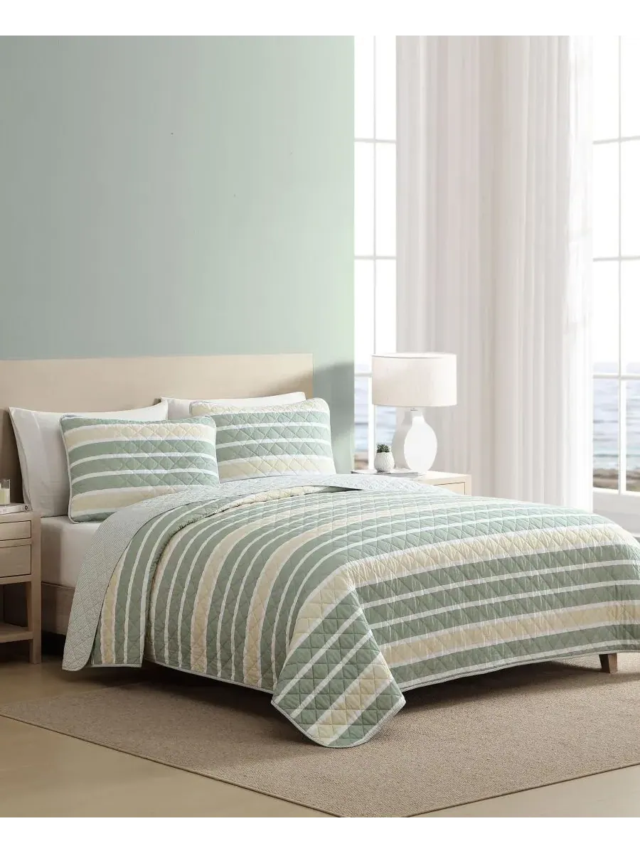Комплект постельного белья Varadero Stripe из хлопка, двусторонний, 3 предмета, размер Full/Queen — изображение 2 из 8