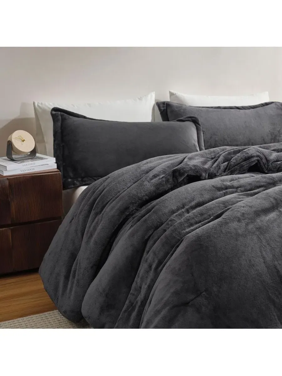 Комплект стеганого одеяла с подушками, 280 GSM, Oversized Coma Inducer — изображение 2 из 4, серебристый