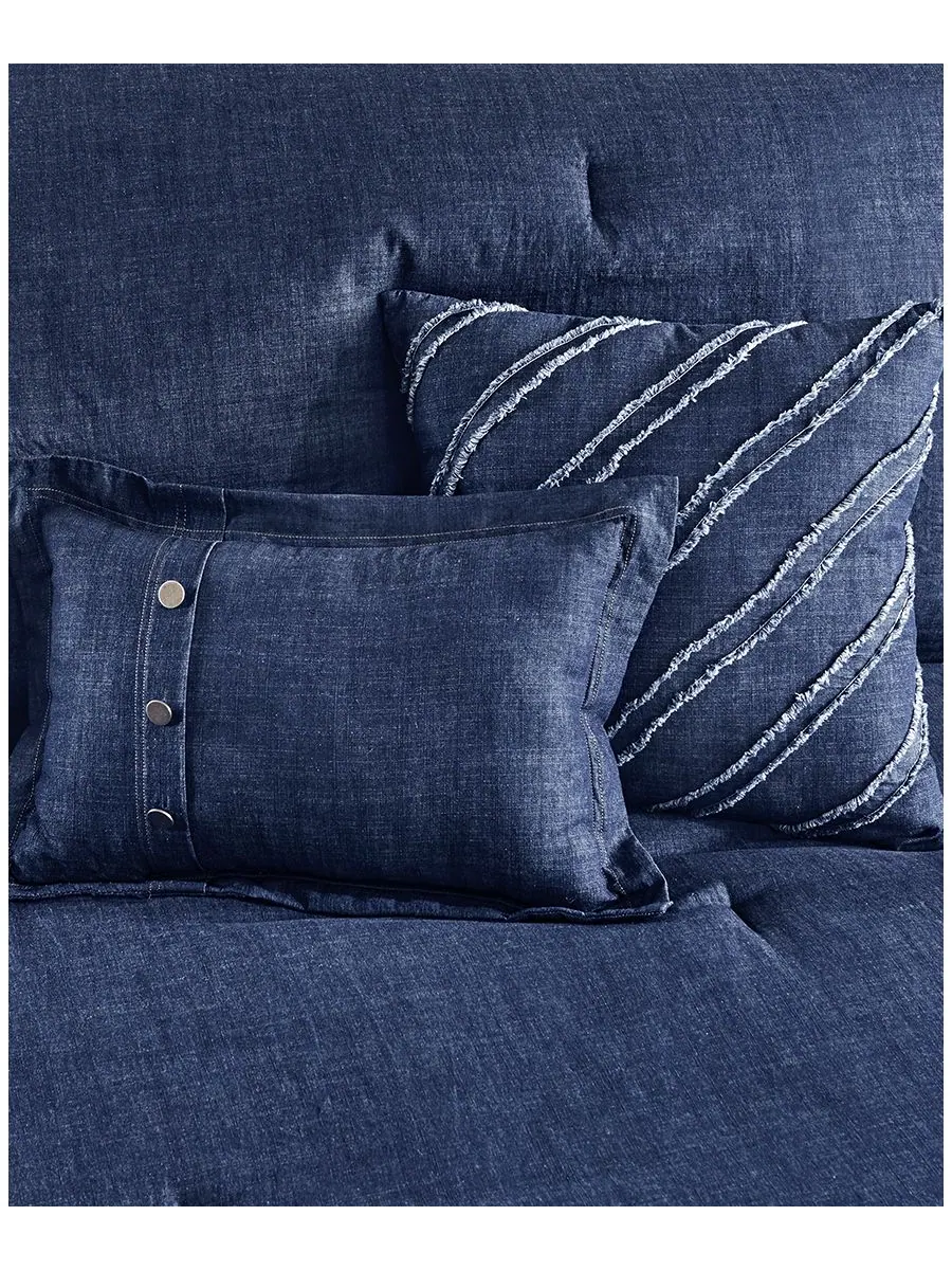 Комплект постельного белья Perry Denim из 5 предметов, размер Queen Woolrich — изображение 4 из 6, синий