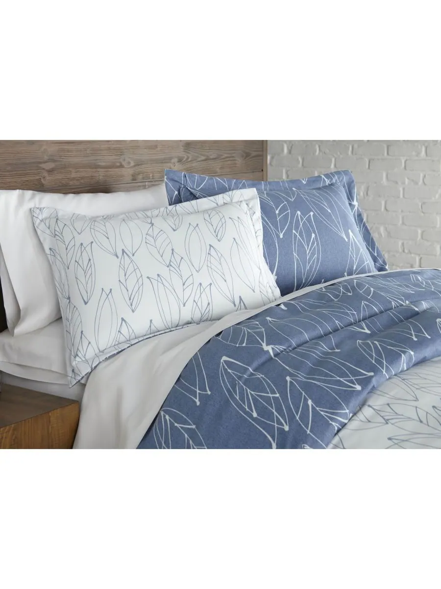 Комплект постельного белья modern foliage ultra soft (пододеяльник и наволочки), размер twin — изображение 3 из 3, серый