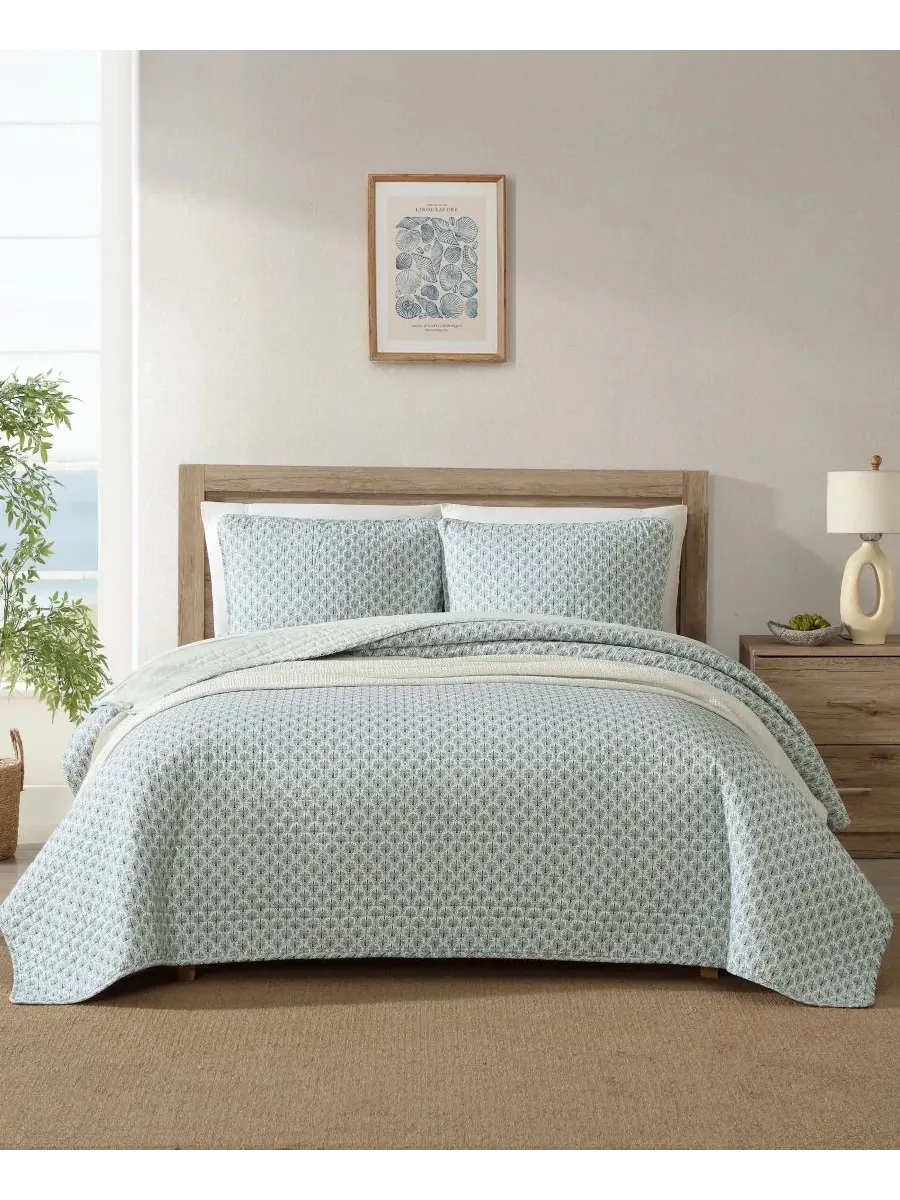Двусторонний комплект постельного белья Coastal Batik, 2 предмета, размер Twin Tommy Bahama Home — изображение 1 из 9