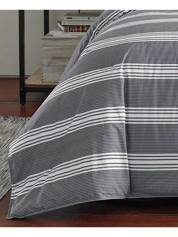 Комплект постельного белья Craver, 2 предмета, двусторонний, размер 1/2 xl Nautica — изображение 4 из 4, темно-серый