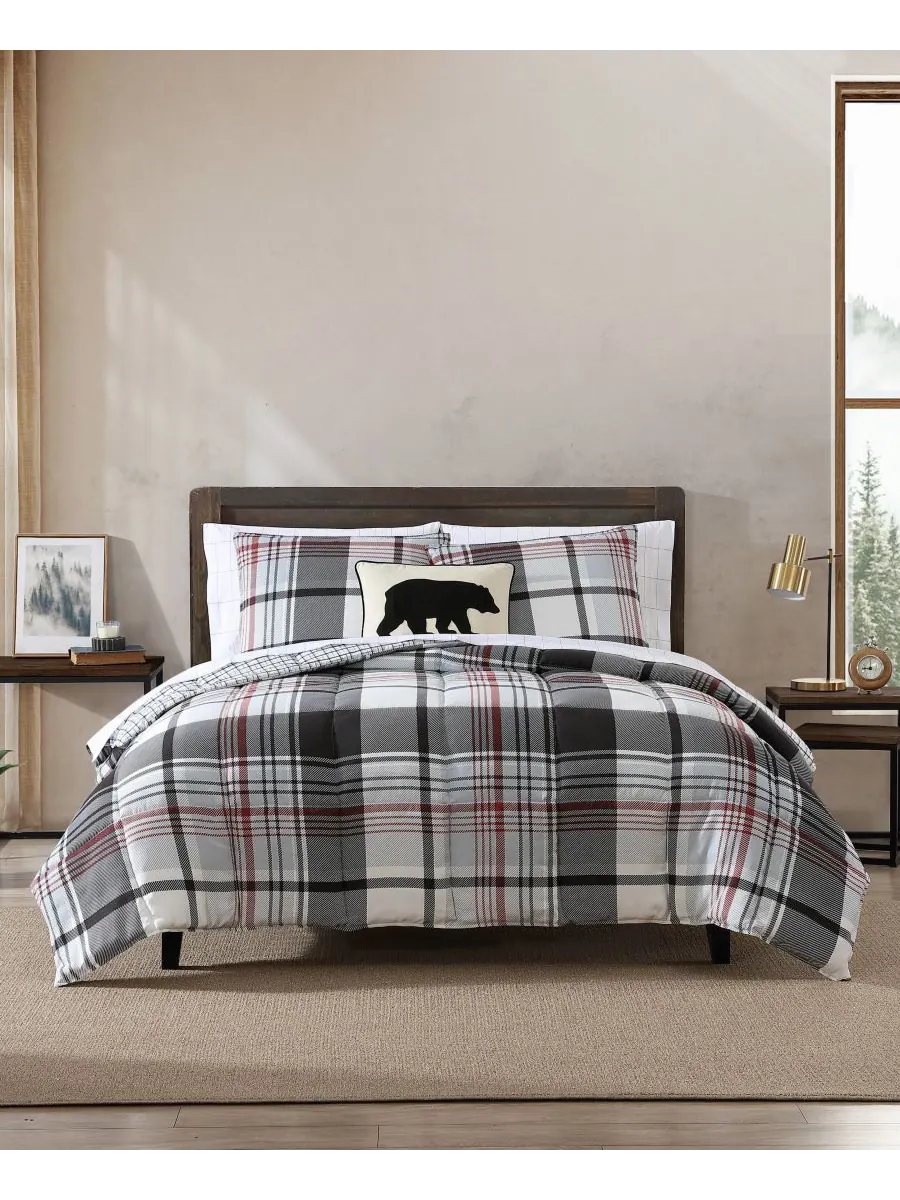 Комплект постельного белья Normandy Plaid Micro Suede Down Alternative из 3 предметов