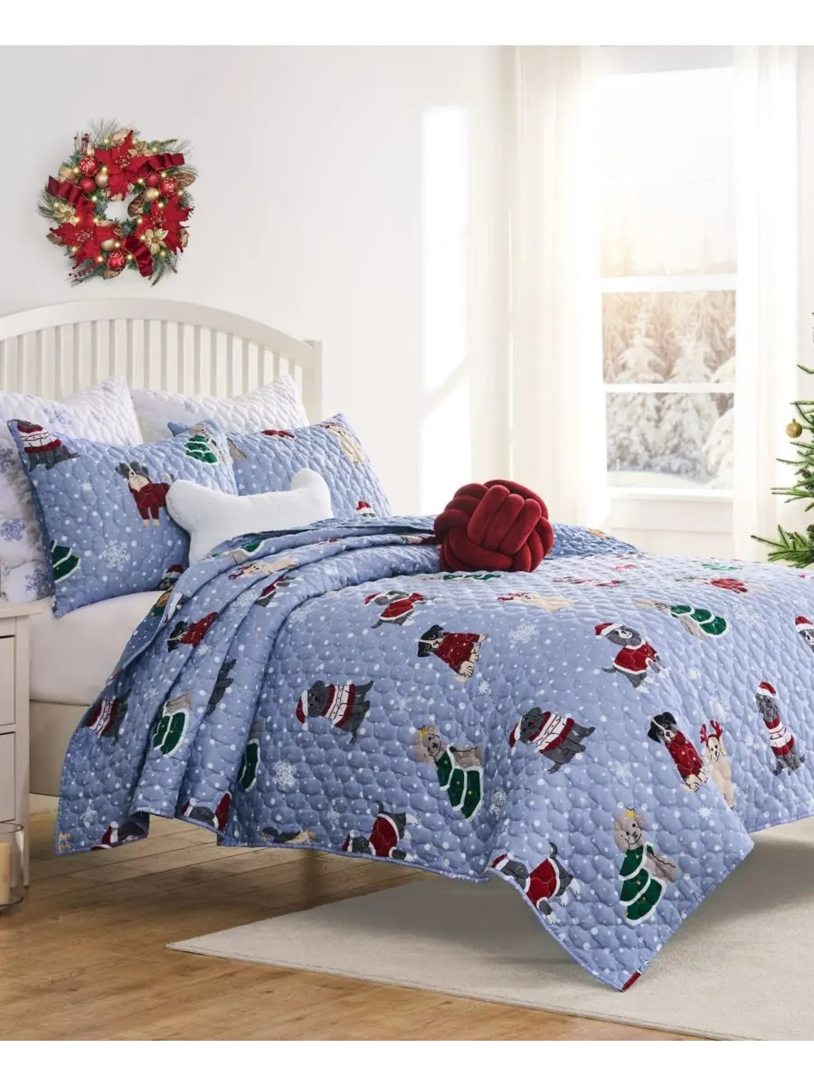 Комплект постельного белья Winter Whiskers Holiday, 2 предмета, размер Twin Greenland Home Fashions — изображение 5 из 7
