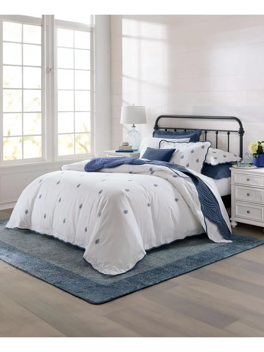 Комплект постельного белья Irving Embroidery из 3 предметов, размер Full/Queen Charter Club — изображение 9 из 10, белый