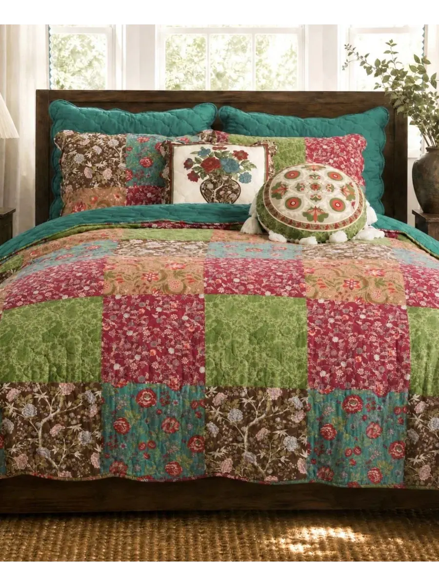 Комплект стеганого покрывала Danica Reversible, King Greenland Home Fashions