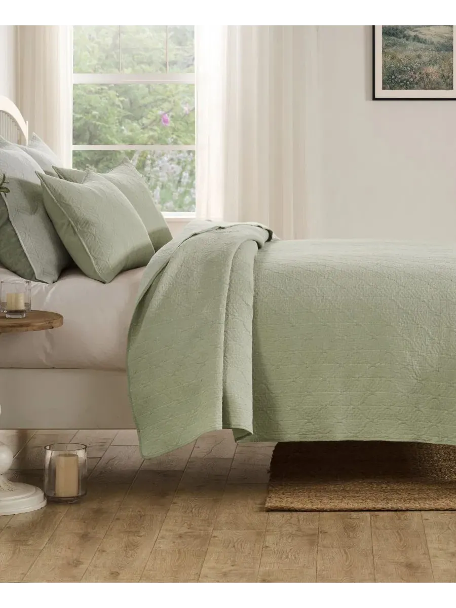 Покрывало-одеяло 3-предметный набор Harper Jacquard-Woven Reversible, Full/Queen Greenland Home — изображение 5 из 7